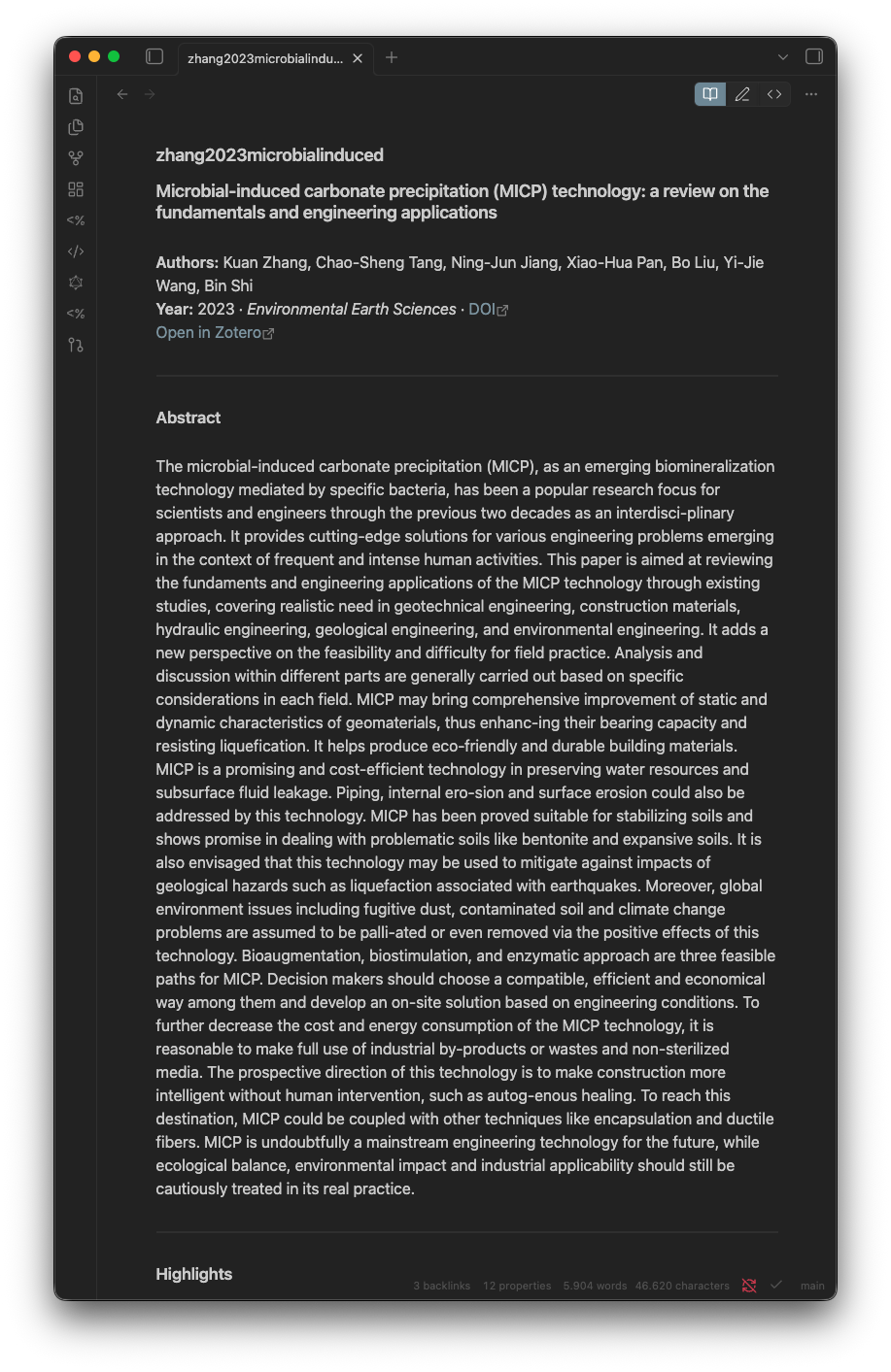 Zotero Integrations import modal in Obsidian — start typing the title to fuzzy-search your library.
